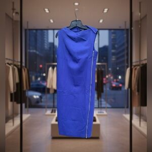 Chico's Black Label Dignity Blue Zipper Sheath Dress (NWT)